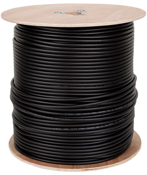Coaxial Cable F690 BV+GEL BLACK 305m