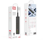 Πολύπριζο Earldom ES-SC24  6 х USB-C  3 x USB F  1m.  Μαυρο - 40520
