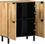vidaXL Sideboard καφέ 60x33x75 cm μασίφ ξύλο Mango