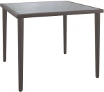 vidaXL Τραπέζι Κήπου Γκρι 48x48x37 εκ. Ατσάλινο
