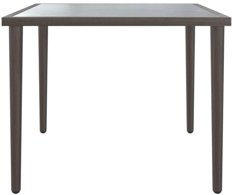 vidaXL Τραπέζι Κήπου Γκρι 48x48x37 εκ. Ατσάλινο