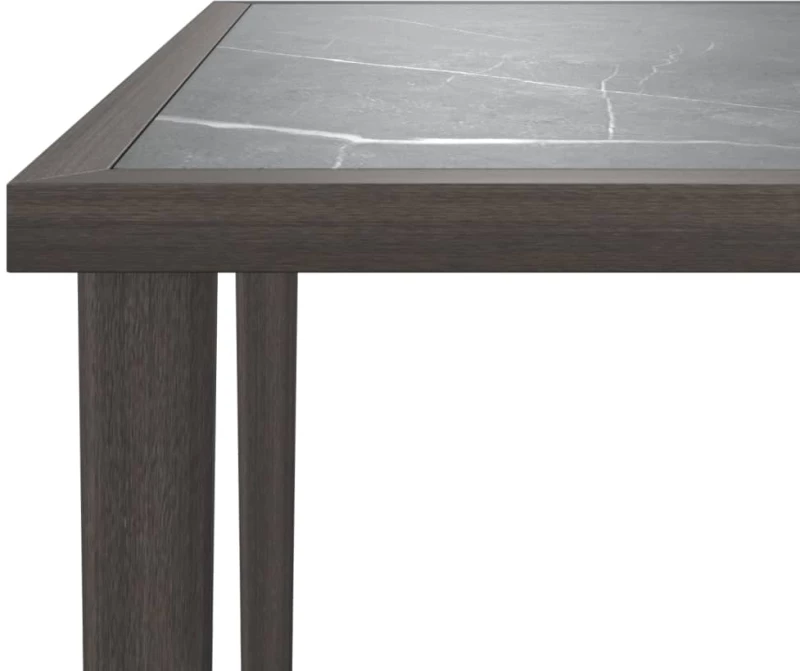vidaXL Τραπέζι Κήπου Γκρι 48x48x37 εκ. Ατσάλινο