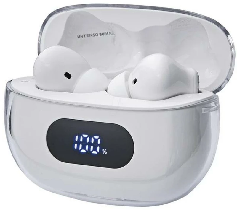 Ακουστικά με Μικρόφωνο INTENSO Buds Plus Auriculares TWS ANC+ENC Μαύρο