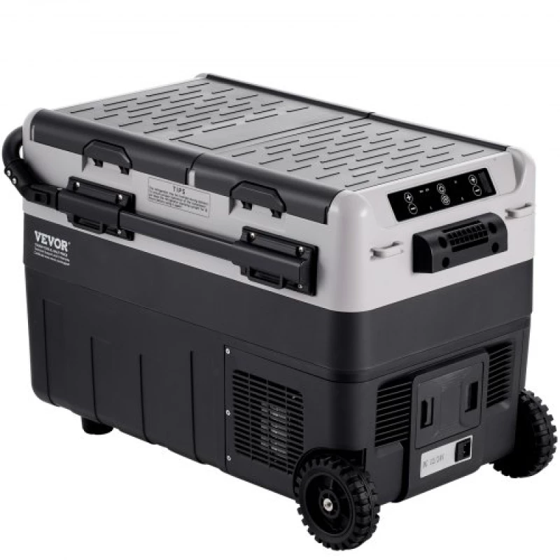 VEVOR Portable Car Refrigerator Freezer Compressor 50 L Dual Zone for Home Car
