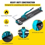 VEVOR 31 Inch Tile Cutter Single Rail Manual Tile Cutter 3/5 in Cap w/Precise Laser Positioning Manual Tile Cutter Tools for Precision Cutting