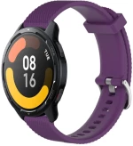 For Xiaomi Watch S1 Active 22mm Diamond Textured Silicone Watch Band(Purple)