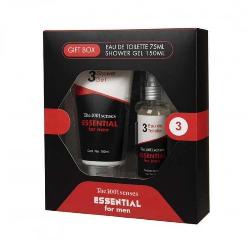 Chicphia The 1001 Senses Essential  For Men Set Eau De Toilette 75ml & Shower Gel 150ml