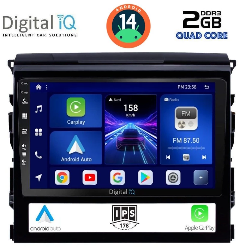 DIGITAL IQ BXC 3725_CPAA (9inc) MULTIMEDIA TABLET for TOYOTA LANDCRUISER mod. 2016-2019
