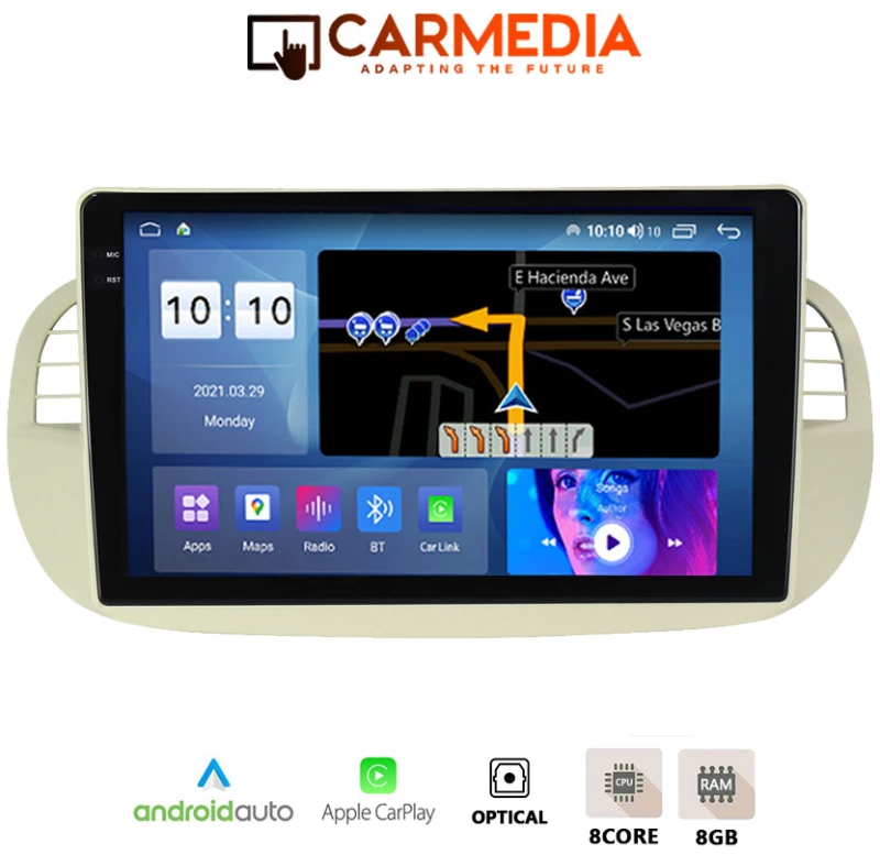 CARMEDIA CMDU4095-4 PRO PLUS TABLET 9.5'' OEM FIAT 500 2007-2015 BEIGE