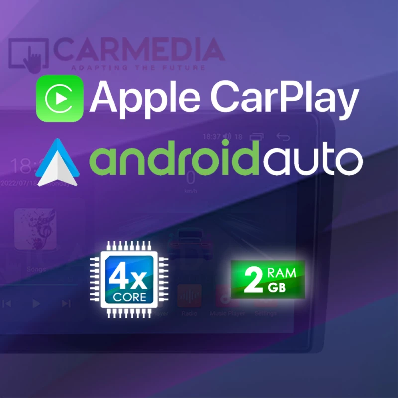 CARMEDIA CM209C-13 TABLET 9'' OEM FORD KA 2017+ SILVER