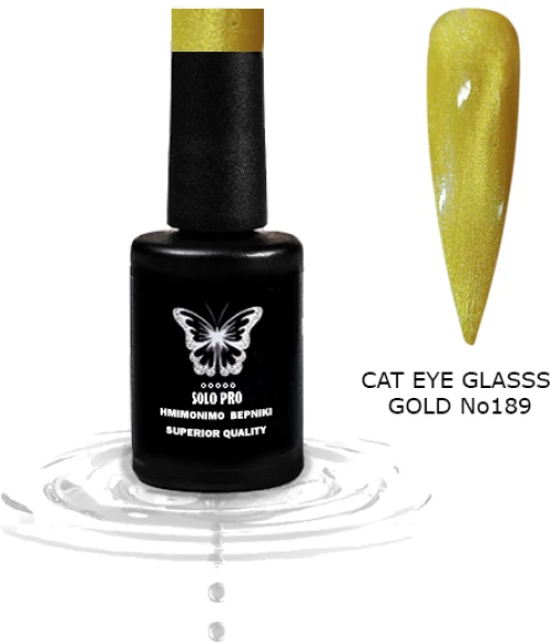 ΗΜΙΜΟΝΙΜΟ ΒΕΡΝΙΚΙ SOLO PRO   (12ML) GLASS CAT EYE GOLD No 189