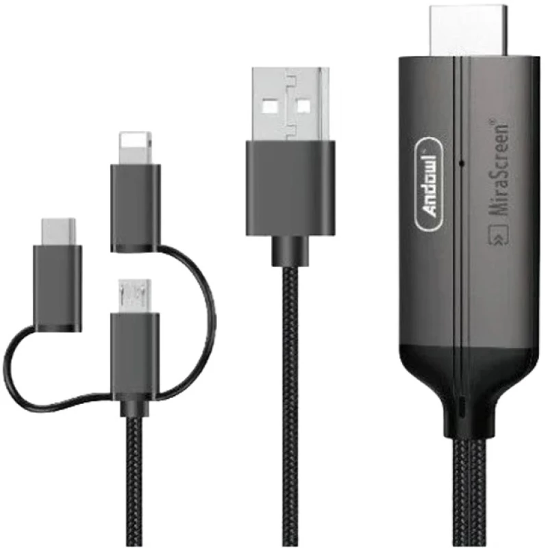 Andowl Καλώδιο USB σε HDTV 3in1 4K HDR Q-HD352