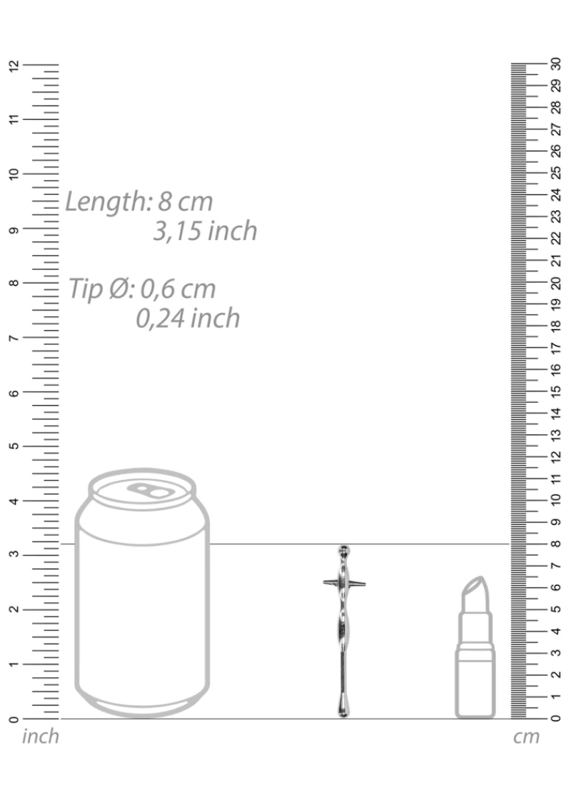Ouch Urethral Sounding - Metal Stick