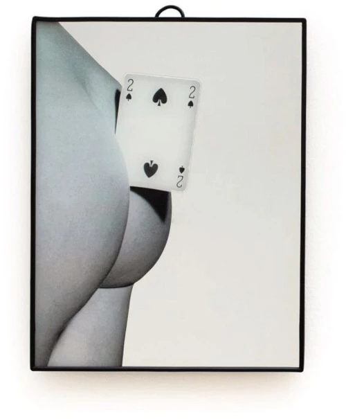 Καθρέπτης Two Of Spades 17101 17,5x23cm Black-White Seletti Πλαστικό, Γυαλί