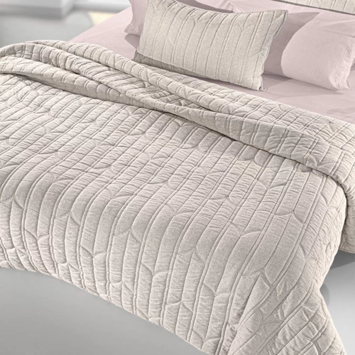 Κουβερλί Aurora (Σετ 2τμχ) Natural Guy Laroche Ημίδιπλο 240x250cm Microfiber