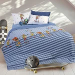 Κουβερλί Παιδικό In The City Blue Nef-Nef Homeware Μονό 180x240cm Microfiber-Polyester