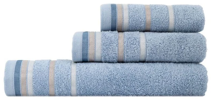 Πετσέτες Embrace (Σετ 3τμχ) Blue Nima Σετ Πετσέτες 70x140cm 100% Βαμβάκι