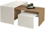 Τραπέζι Σαλονιού Bentil (Σετ 3Τμχ) HM9444.11 65x35x45cm Sonoma-White