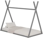 Κρεβάτι Παιδικό Munk (Για Στρώμα 90x190cm) HM681.05 196x99,5x159,5cm Grey Μονό