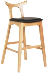 Σκαμπό Bar Usopp HM9951.01 43x41x100cm Oak Rubberwood,Pu