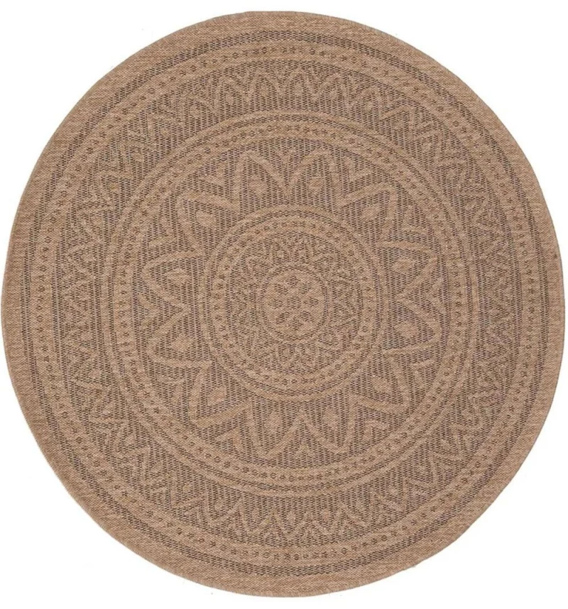 Χαλί Ψάθινο Avanos 8871 Black Round Royal Carpet 240X240cm Round