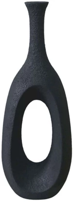 Βάζο 06-00-23621 23x32x91cm Black Marhome Υαλοβάμβακας