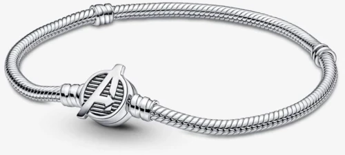 Βραχιόλι Pandora Αλυσίδα Φίδι με Κούμπωμα Λογότυπο Marvel The Avengers Pandora Moments 590784C00-18