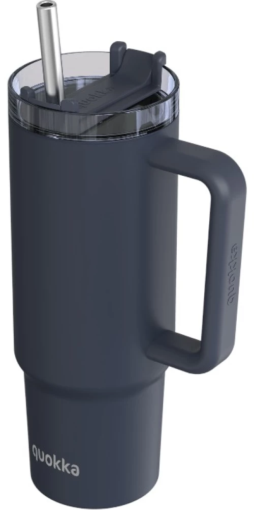 Quokka Stream - Stainless Steel Thermal Mug 950 ml with Straw (Graphite)