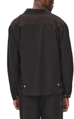 GABBA PETER LINEN LONGSLEEVE SHIRT MEN GABBA ΜΑΥΡΟ (11421-9005)