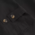 GABBA PETER LINEN LONGSLEEVE SHIRT MEN GABBA ΜΑΥΡΟ (11421-9005)