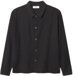 GABBA PETER LINEN LONGSLEEVE SHIRT MEN GABBA ΜΑΥΡΟ (11421-9005)