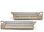 Δίσκοι σετ/2 με καθρέπτη 48. 5x19. 5x9 / 53, 5x24, 5x9cm Zaros 25562 HT623