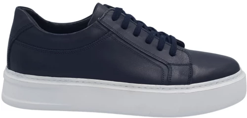 Ανδρικά Sneakeras Δερμάτινα - RN1816 - Μπλέ
