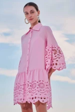 Φόρεμα Mini Ροζ Lace