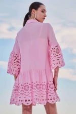 Φόρεμα Mini Ροζ Lace