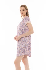Γυναικείο Νυχτικό Pink Label - Mini - Floral - Κοντομάνικο - Viscose