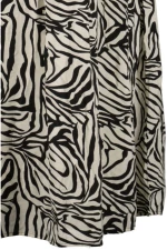 BLUE SEVEN Μπέζ-μαύρο μακρύ animal print φόρεμα 184170-018