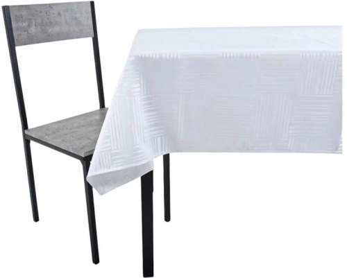 ΤΡΑΠΕΖΟΜΑΝΤΗΛΟ ΖΑΚΑΡ ΑΛΕΚΙΑΣΤΟ ΛΕΥΚΟ 140x220εκ. ΜΕ ΓΕΩΜΕΤΡΙΚΟ ΜΟΤΙΒΟ