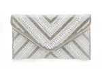 Τσάντα φάκελος clutch MD2433 - Ασπρο