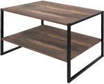 Τραπεζάκι σαλονιού Giza Megapap χρώμα rustic καρυδί 90,2x50,3x50,4εκ.