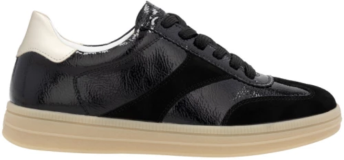 Remonte D2C01-03 Ανατομικό Δερμάτινο Sneaker Μαύρο