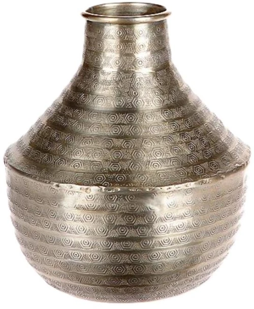 Βάζο μεταλλικό ασημί Φ21Η23,5cm