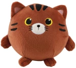 Λούτρινο Μαλακό Μαξιλάρι Squishy Plush Chocolate Tabby Cat 14cm iTotal XL2779D