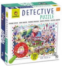 Ludattica Detective Puzzle Εξερευνώ Φανταστικούς Χαρακτήρες με Μεγενθυντικό Φακό  70x50 cm 108pcs