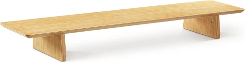 Navaris Wooden Double Monitor Stand - Βάση από Μπαμπού για Δύο Οθόνες PC / TV / Notebook / Laptop / iMac - 109 x 23 x 12cm - Bamboo / Light Brown (53516.24)