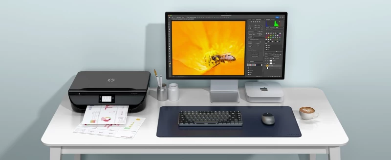 Desk Mat Satechi Vegan-Leather από Premium Vegan Δέρμα - Blue (ST-LPDMB)