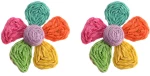 Ψάθινο σκουλαρίκι SASA-9956-13 - Rainbow Bag to Bag