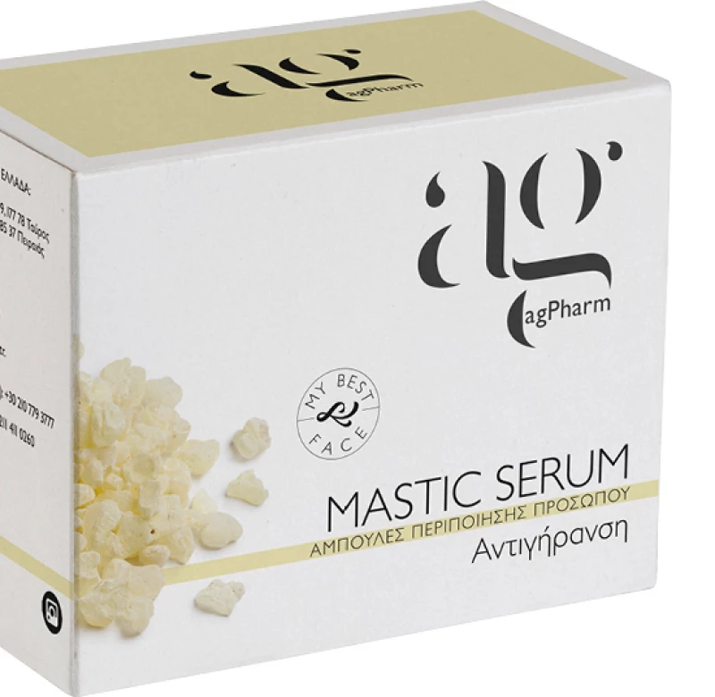 AG PHARM Mastic Serum Αμπούλες Προσώπου Που Προσφέρουν Αντιγήρανση Στην Επιδερμίδα 2ml x1