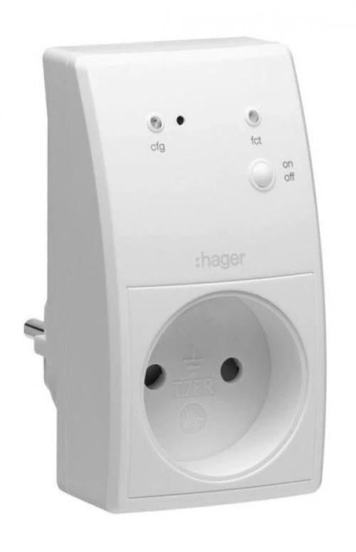 Ασύρματος δέκτης πρίζας TRC270D 1 εξόδου ON/OFF 16A Hager TRC270D