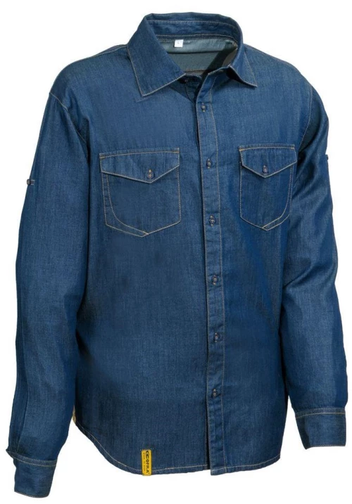 Jean πουκάμισο εργασίας ελαστικό Μπλέ Work Jeans Cofra Virton